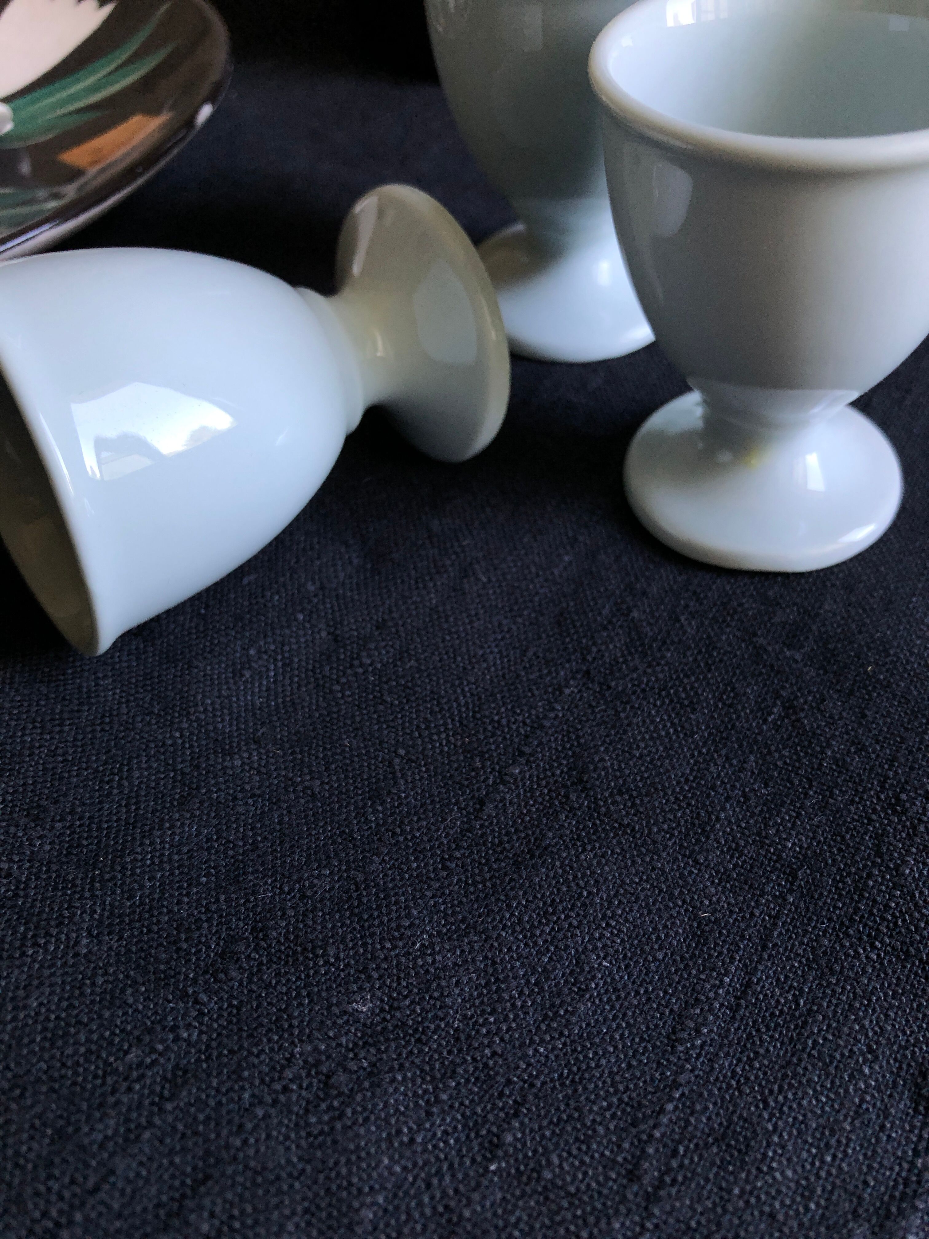 Black tinted hemp harvest tablecloth