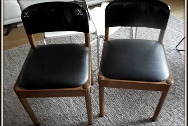 Paire de chaises Piarotto Italie vintage 1980 design vintage chairs furniture