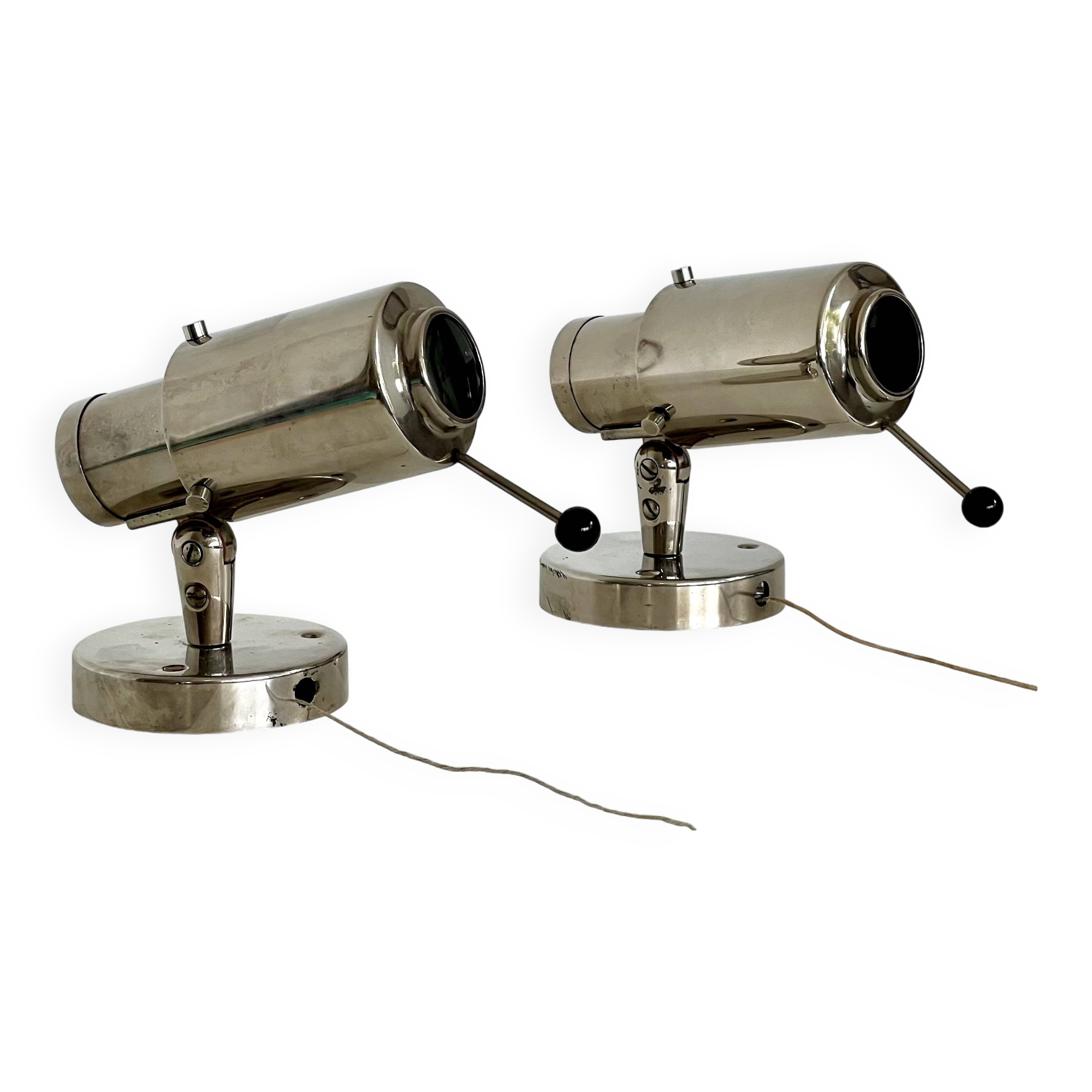 Pair of Zodiac wall lights by Jacques Biny for Lita 1950