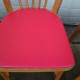 Lot of 4 red Baumann bistro chairs
