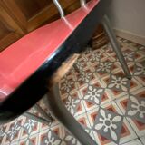 2 chairs in red Formica 60s