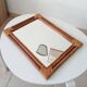 Vintage bamboo and rattan mirror from the 60s/70s, 50*40 cm.