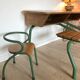4 chaises d'école maternelle de Jacques Hitier, années 50
