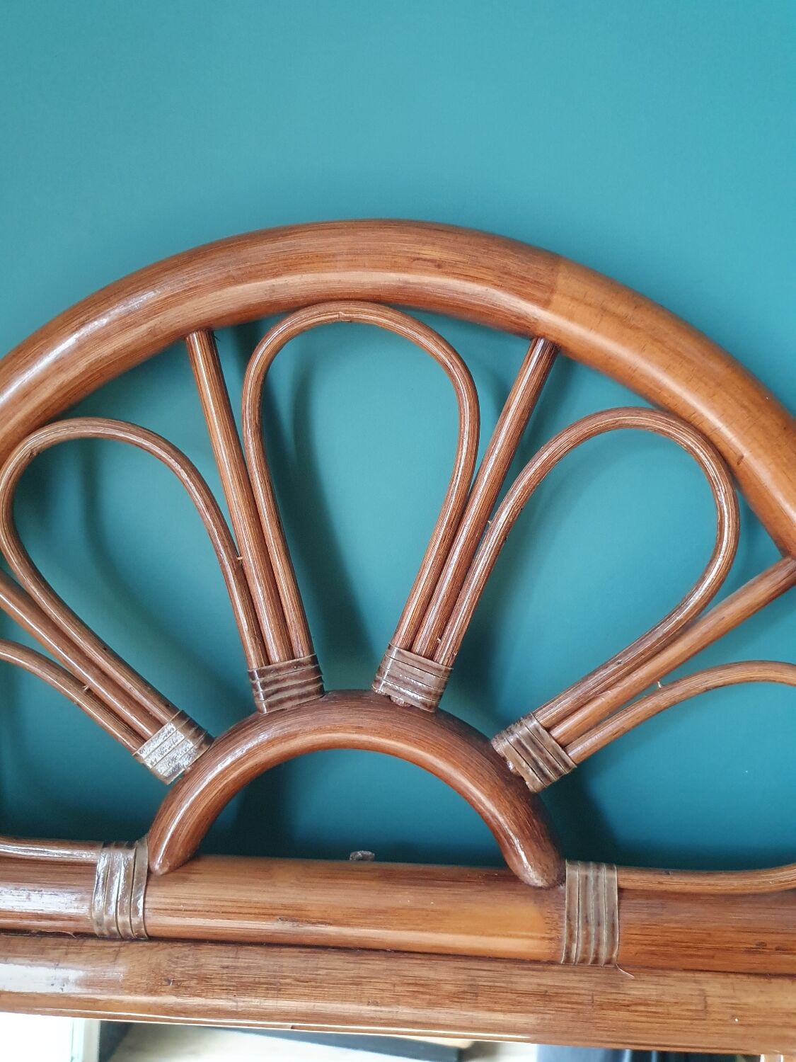 Vintage bamboo mirror