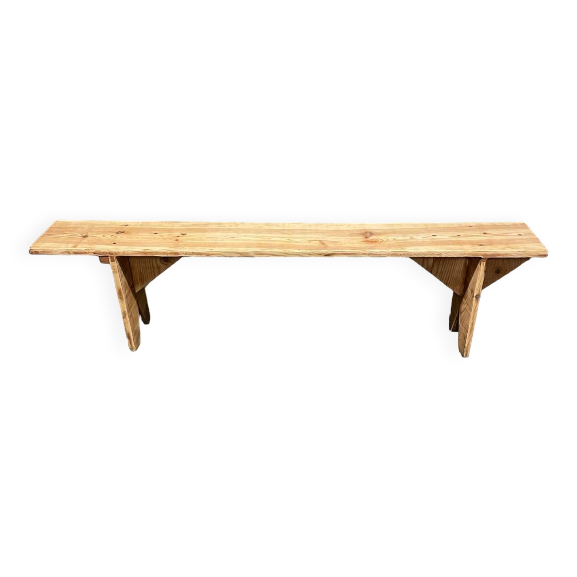 Solid wood bench