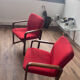 Vintage red armchairs