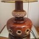 Pair of vintage ceramic lamps with double lighting