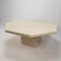 Table basse octogonale en travertin italien, années 1980