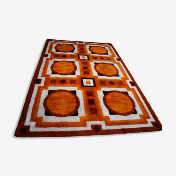 Tapis en laine vintage produit en Allemagne, années '60