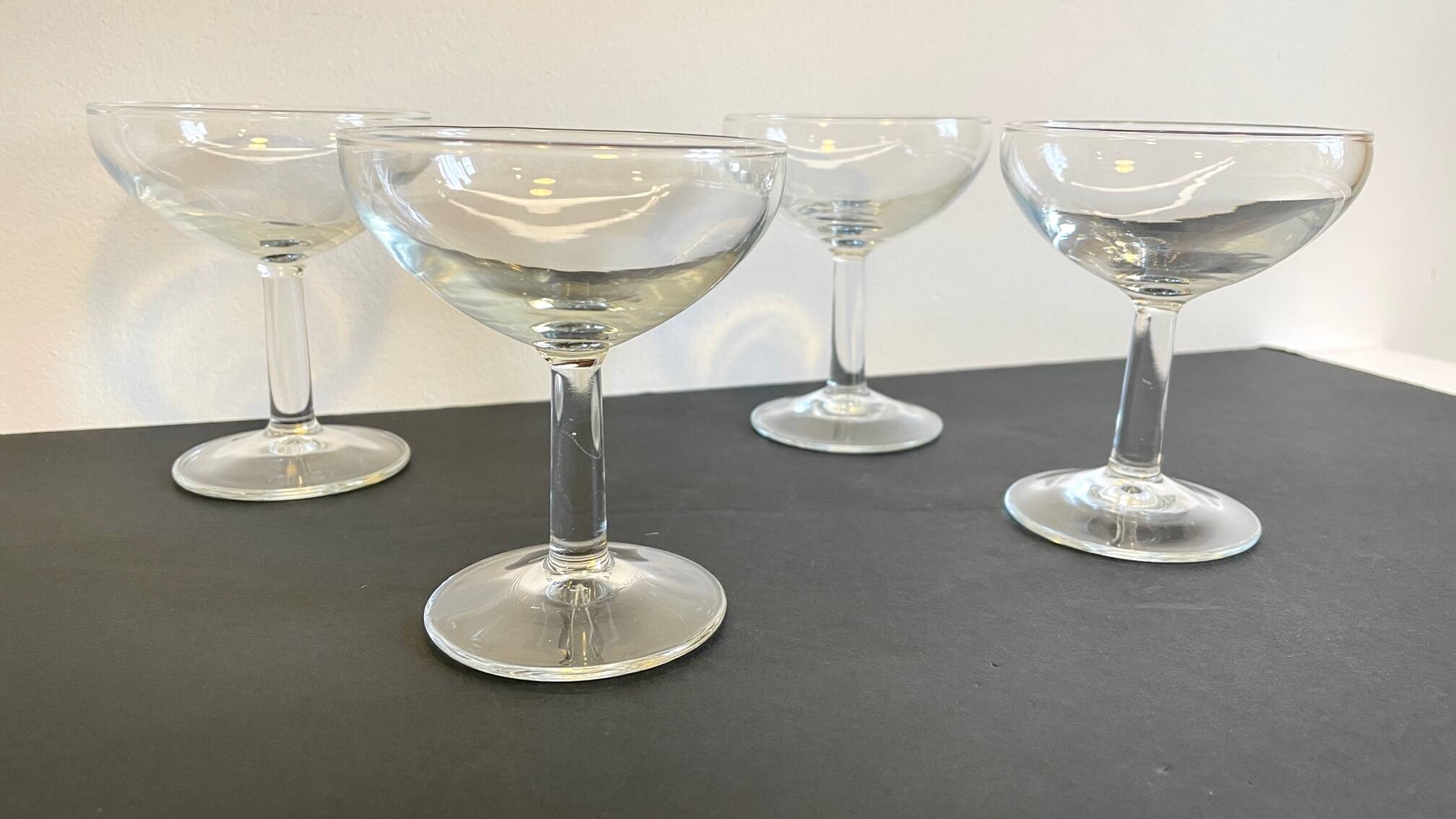 Duralex vintage champagne glasses