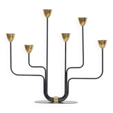 Candelabra in brass and metal by Gunnar Ander for Ystad-Metal