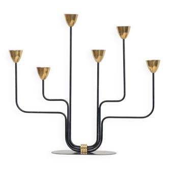 Candelabra in brass and metal by Gunnar Ander for Ystad-Metal