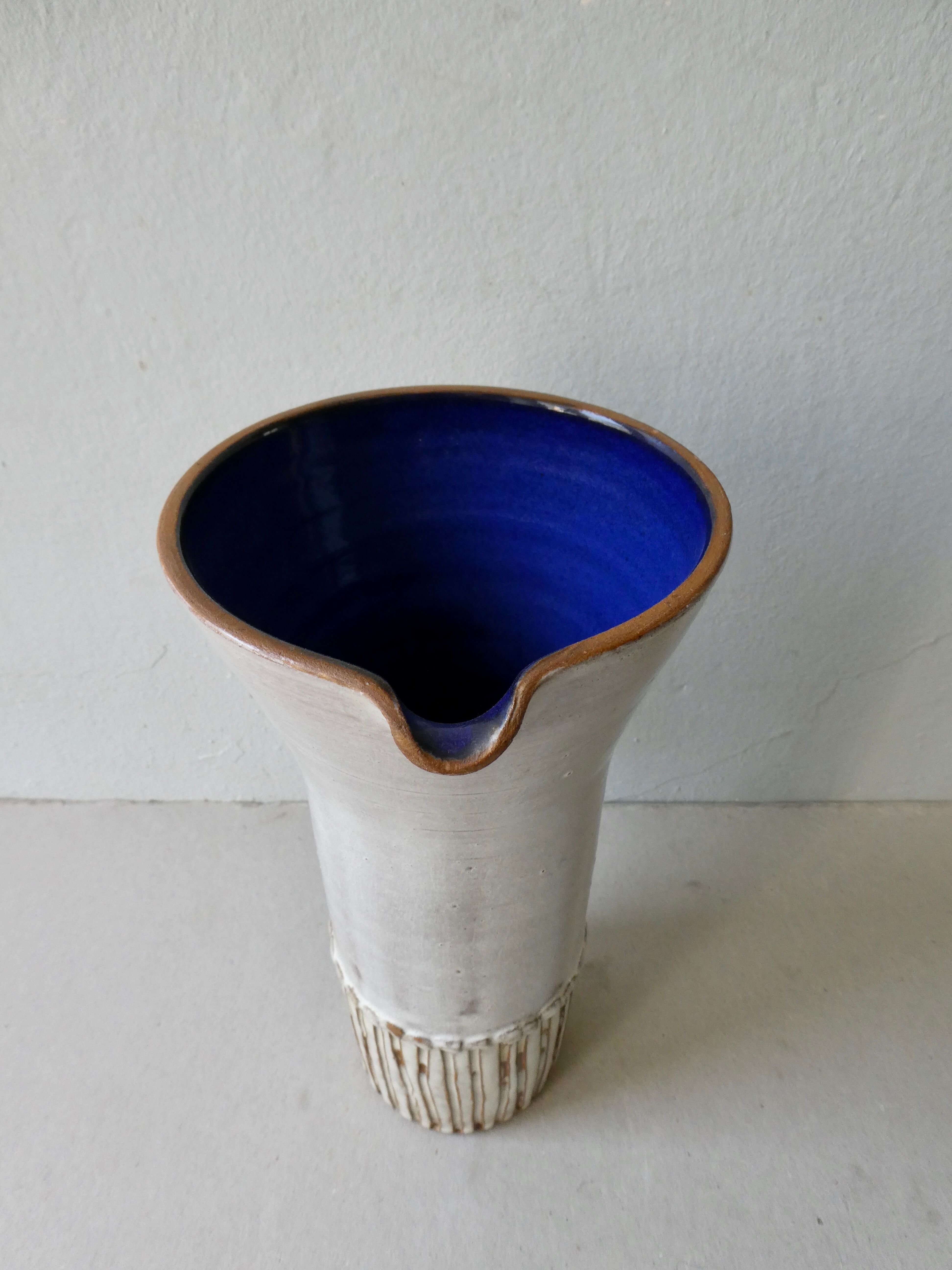 Ceramic pitcher, signed the Argonauts, 50s