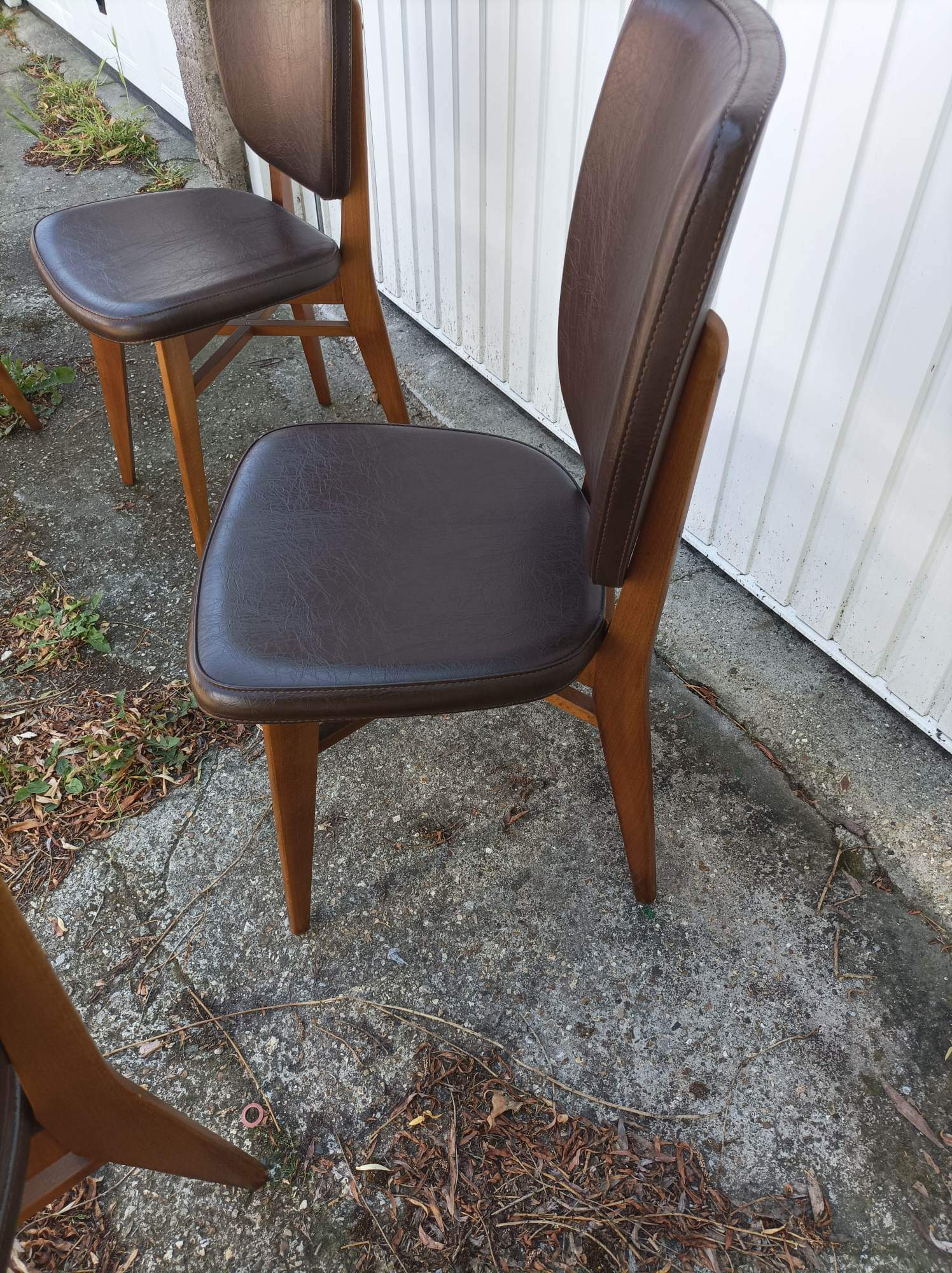 4 vintage Scandinavian teak chairs