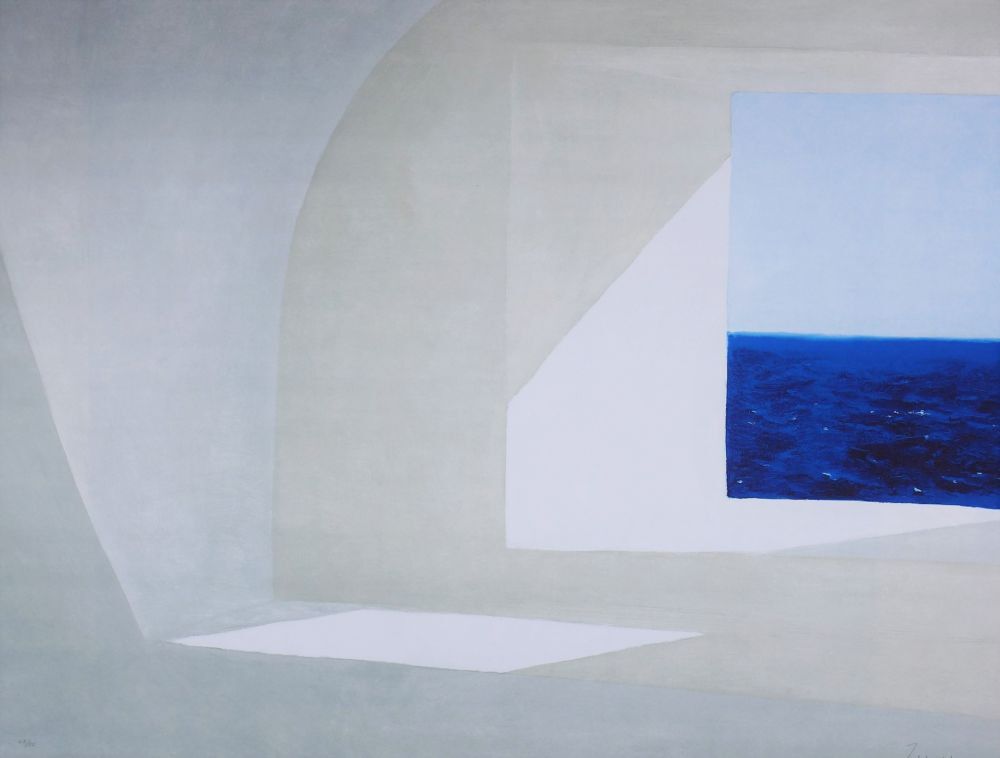 Larraz julio, in cuba, 2007. original lithograph signed