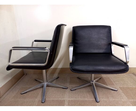 Pair of vintage office chairs 60s 70s brand Wilkhahn | Selency