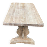 Renovated monastery dining table in solid oak from the 19th century, 200cm.