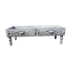 Large baroque style interior planter in gray patinated wood