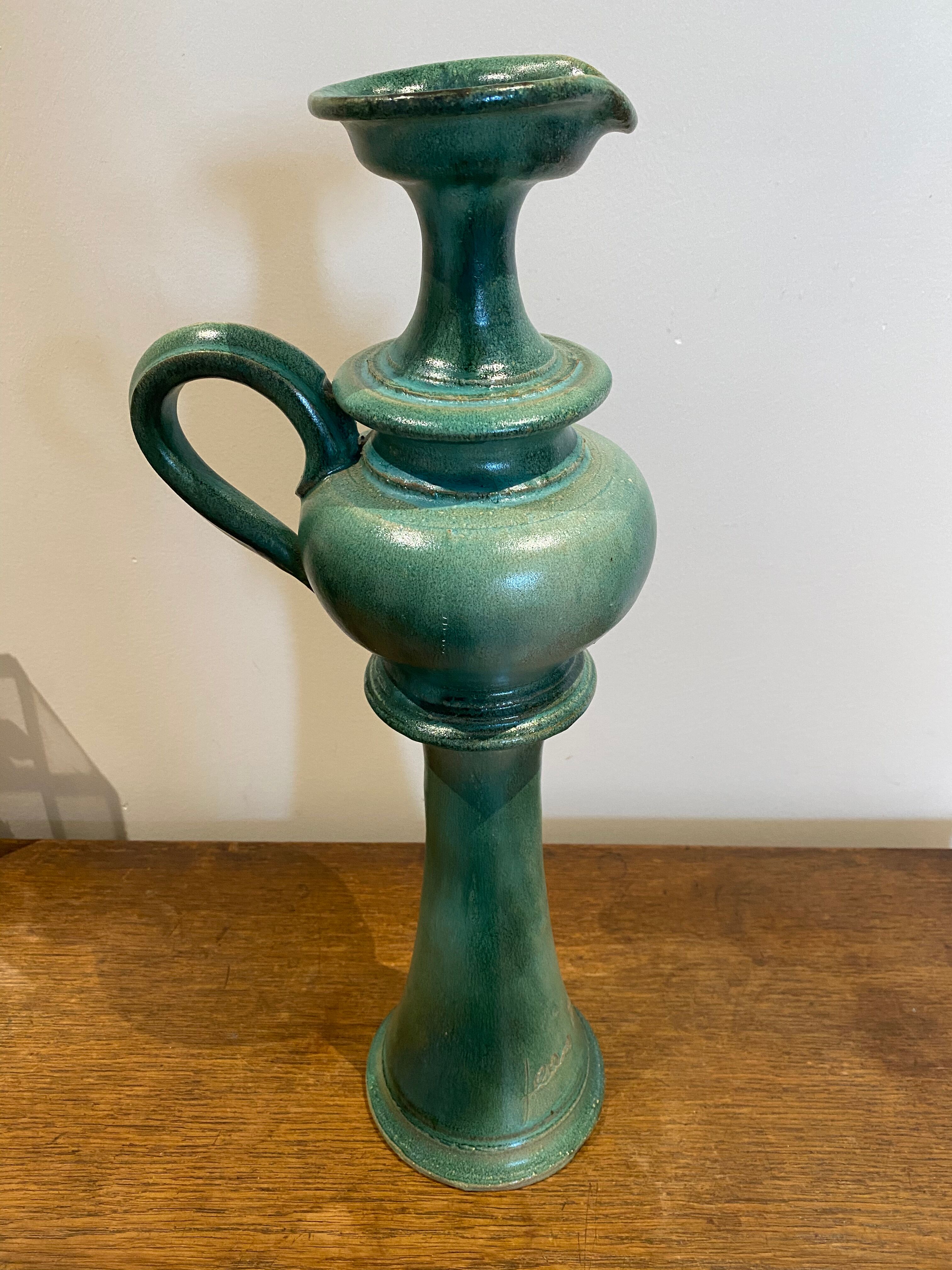 Large ceramic pitcher Jean Marais