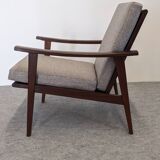 Scandinavian style armchair in teak, Eastern Europe around 1950.