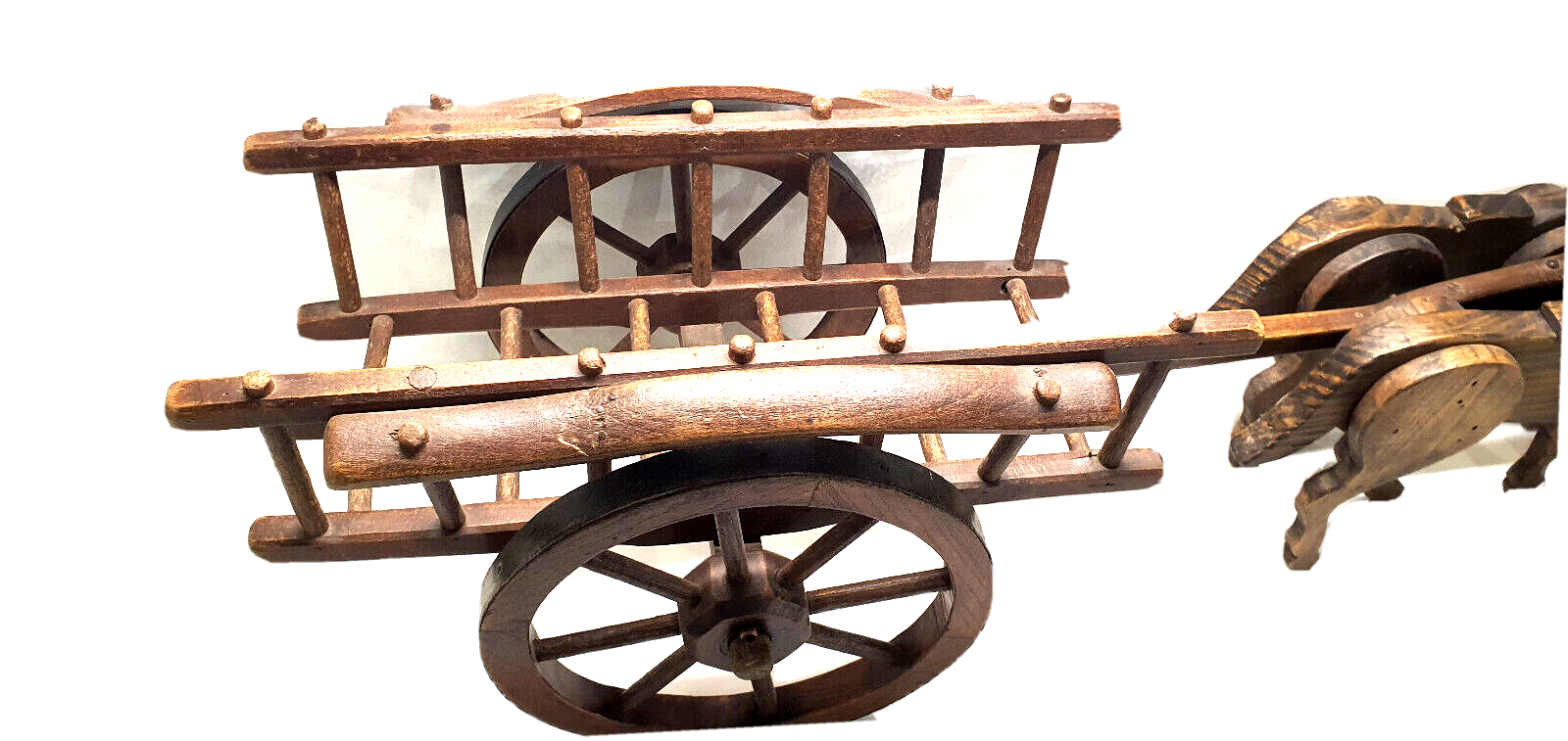 Wooden carriage horses toy