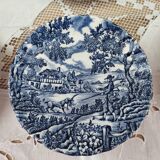 Set of 6 The Hunter blue cups by Myott
