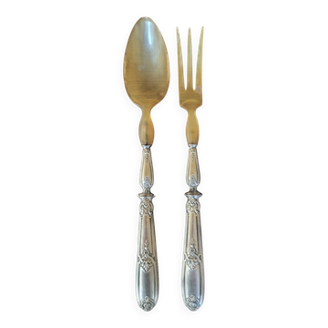 Silver-plated salad servers