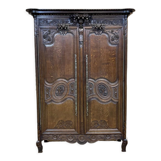 Armoire de mariage en chêne - XVIIIème