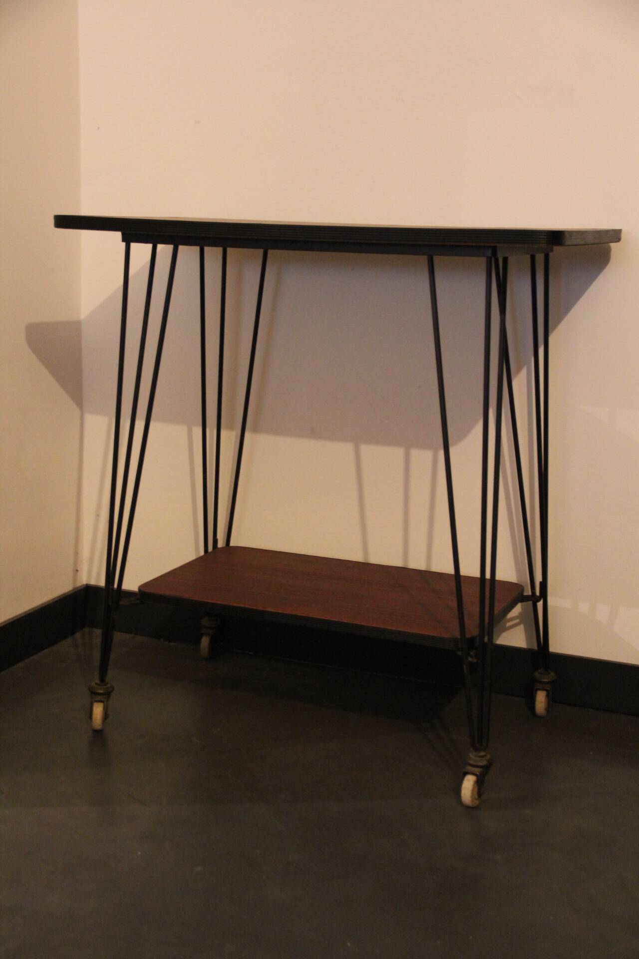 50s TV table serving trolley