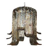 Grand vintage Murano glass chandelier by Av Mazzega, Italy, 1970s.
