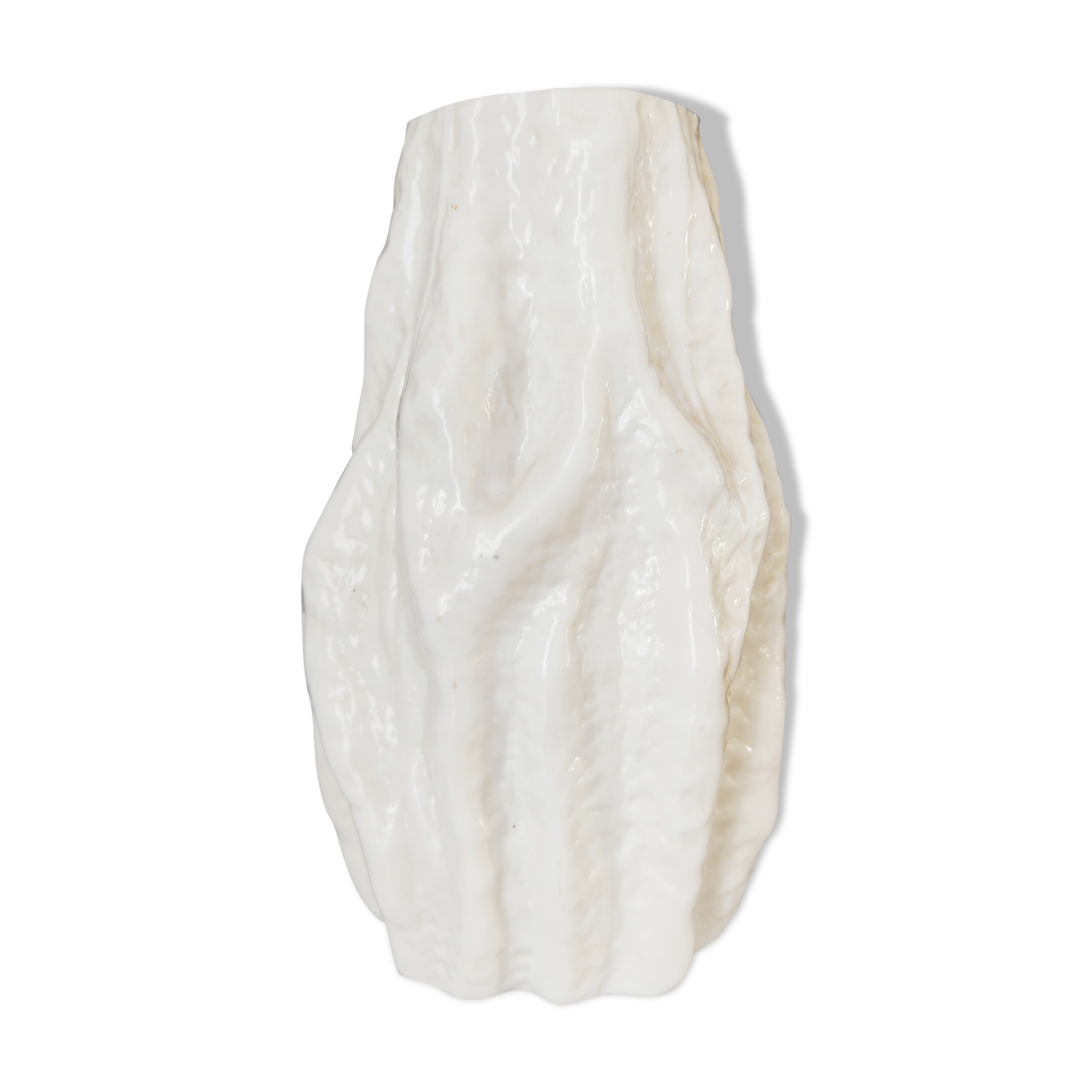 Glass vase in the shape of stone or coral