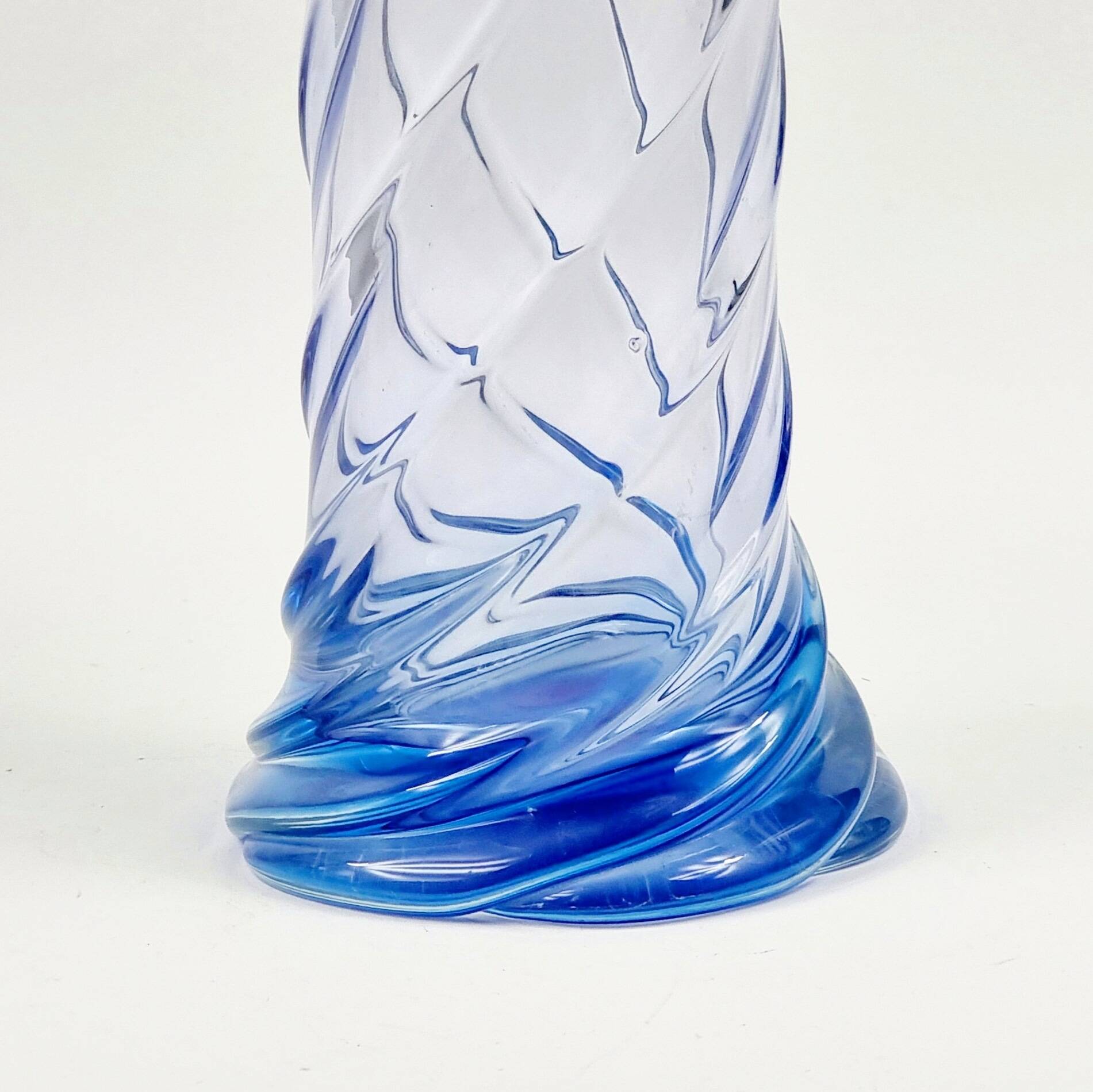 Very Large Mid-Century Murano Glass Twisted Vase from Fratelli Toso, Italy