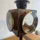 Lot de 2 lampes /lampadaires Aldo Tura en parchemin laiton et verre