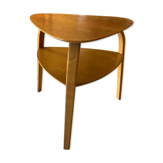 Side table Hugues Steiner 1950 bow-wood