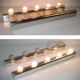 Set of two 70s, 80s Vanity Mirror Wall Lights, Targetti Sankey - Italy, Model "Studio"