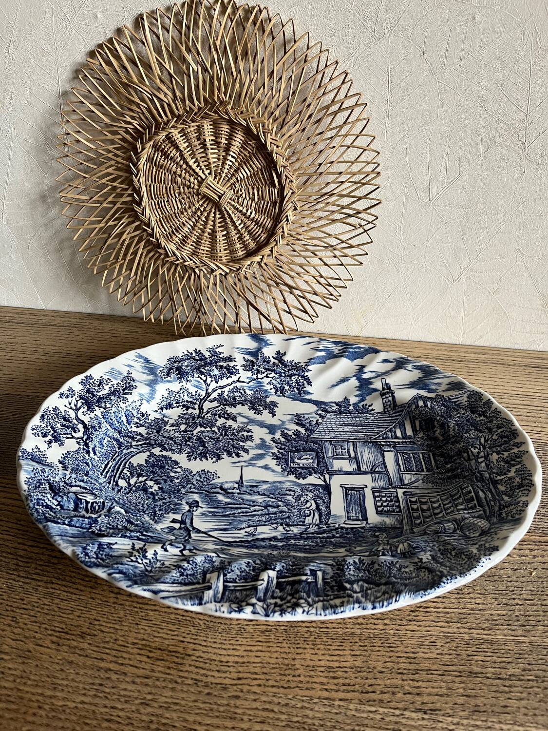 The Hunter Myott Blue Oval Dish