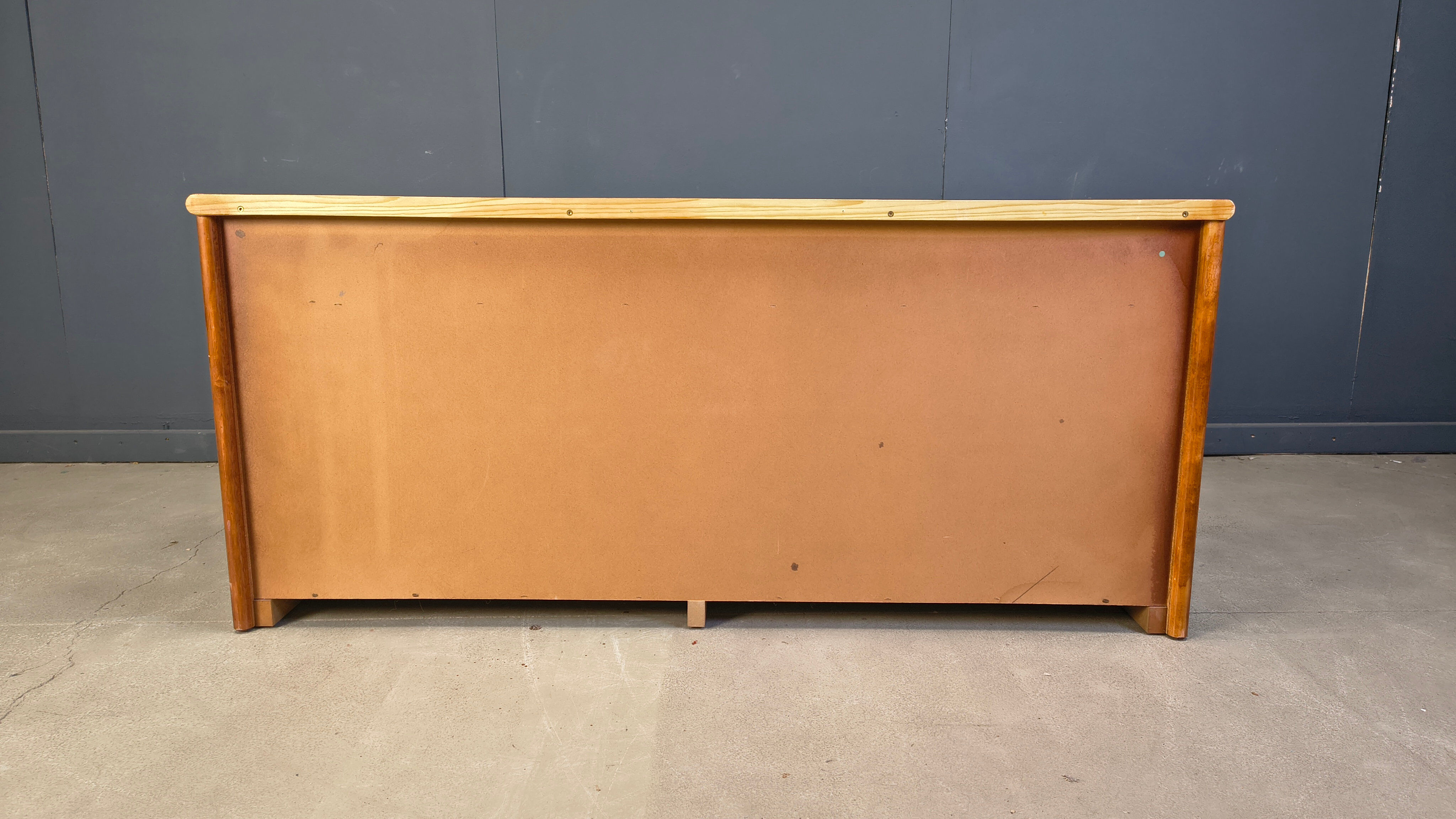 Vintage rattan and bamboo chest of drawers, 1970s