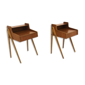 2 tables de chevets en teck, Suède, 1950