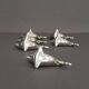 6 sea lion/seal knife holders, in silver-plated metal, circa 1950