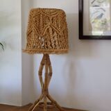 tripod rattan lamp and rope lampshade