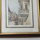 Tableau Encre de chine & pastel - Dijon Place des ducs - E Poinet