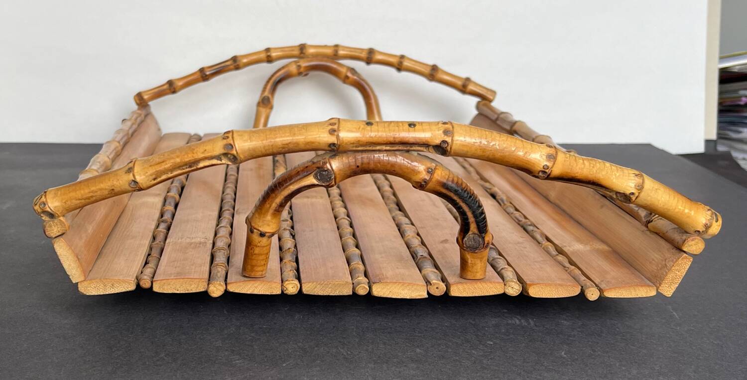 Vintage rattan tray