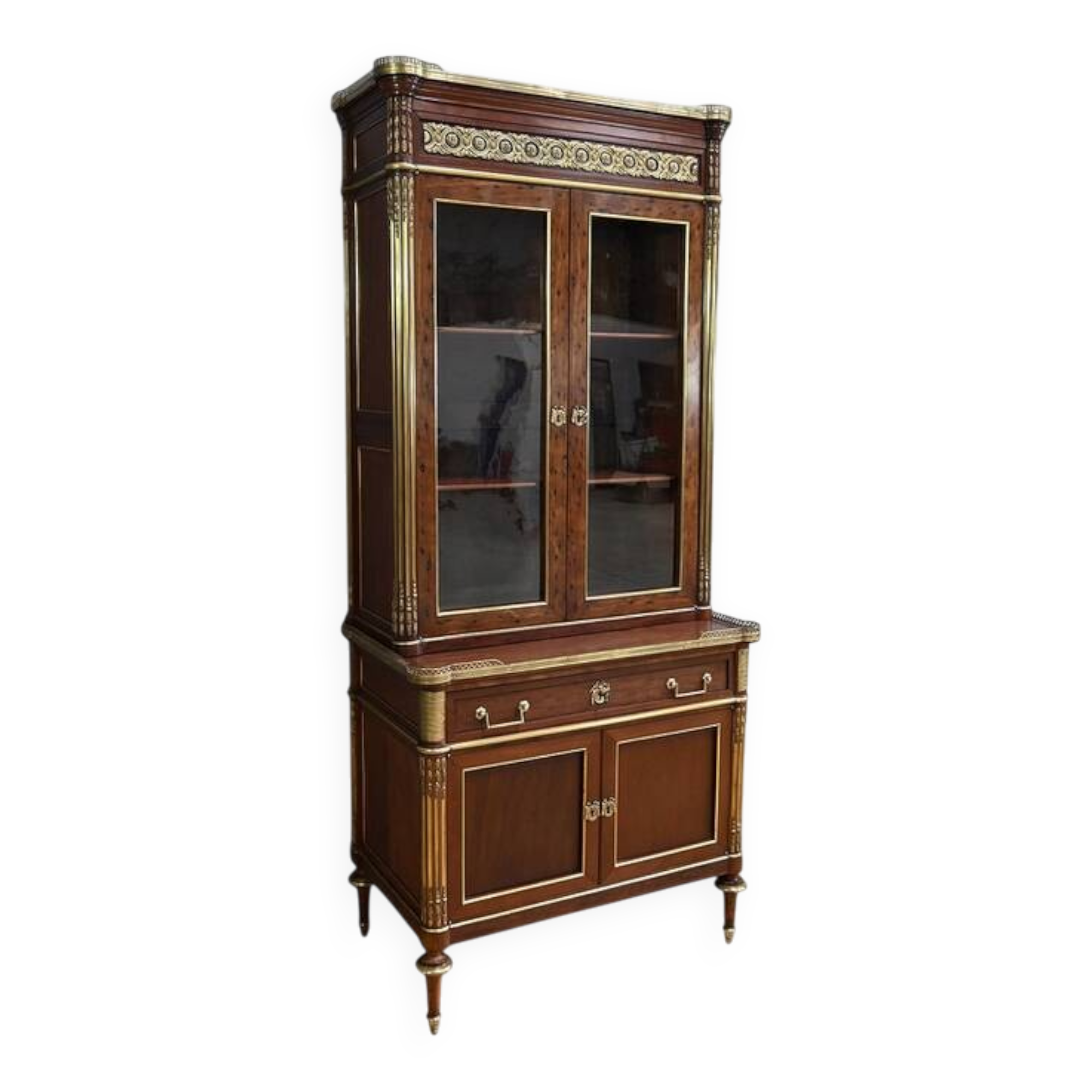 Mahogany Library Scriban, Louis XVI style – Mid-19th century