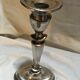 Silver metal candle holder