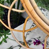 Vintage rattan mirror