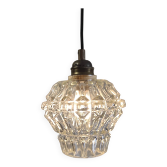 Portable globe lamp in antique glass - mid 20th century