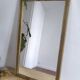 Miroir rectangulaire en bois doré