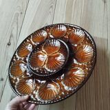 large earthenware dish for oysters or scallops