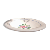 Serving plates X 2 old pink earthenware Digoin Sarreguemines