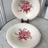 Duo of longchamp pink serving dishes 30s-40s